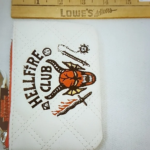 Stranger Things "Hellfire Club" Card Holder & Laynard Set with Brown Furry Bag - Picture 15 of 16